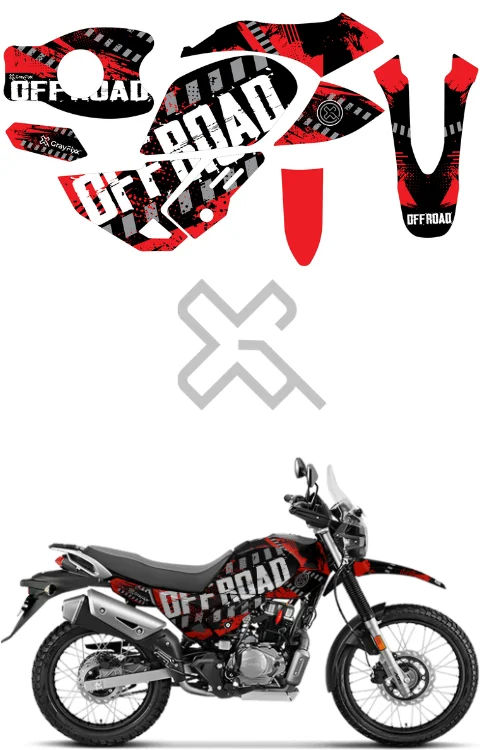 Off Road Edition Full Body Sticker Compatible with Xpulse 200 4V | Made In Premium Matte Vinyl With FPF (Fade Protection Film), Waterproof, Precut Sticker, Pack Of 1 Compatible with Both Side